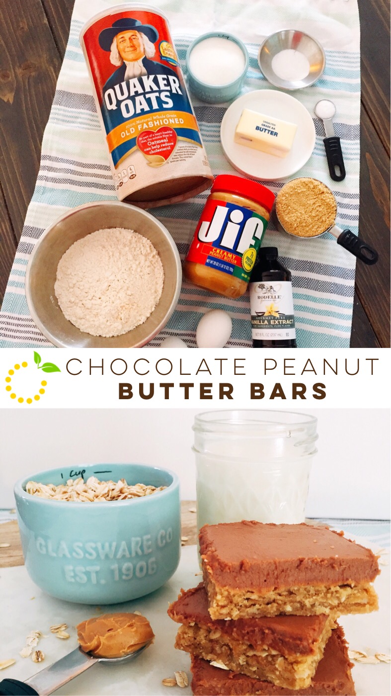 Peanut Butter Bars Recipe sweetlemonmade.com
