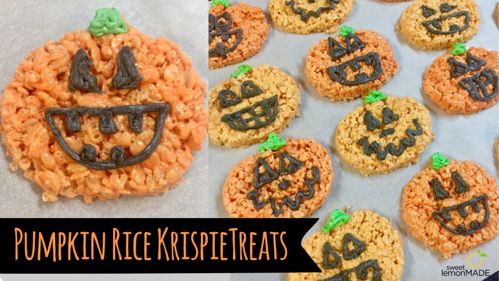 Pumpkin Rice Krispie Treats · Sweet Lemon Made