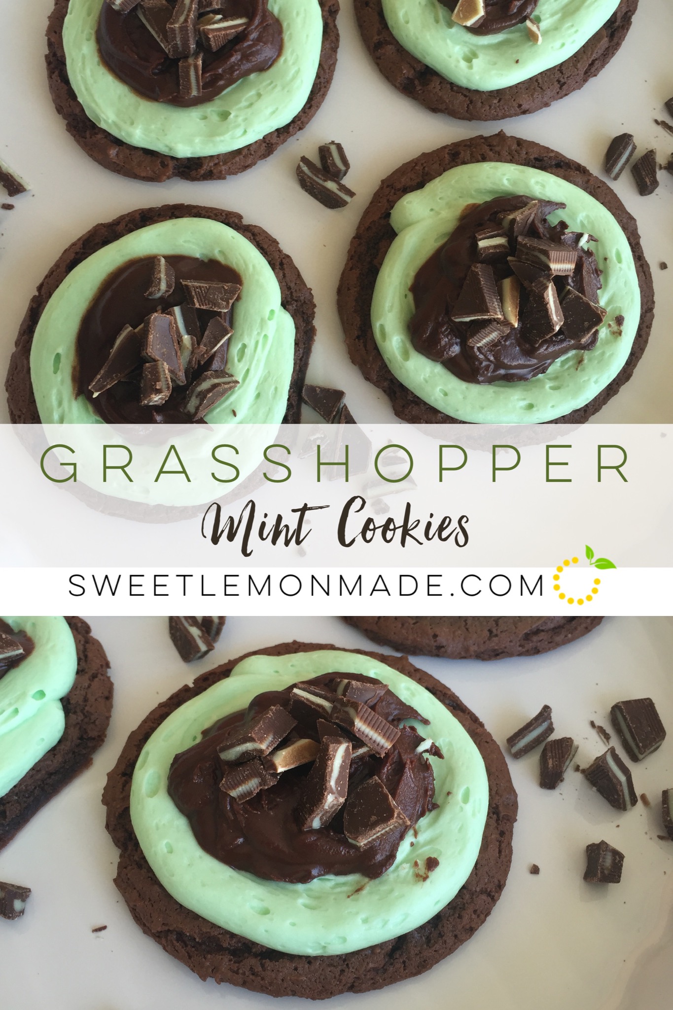 Grasshopper Cookies sweetlemonmade.com