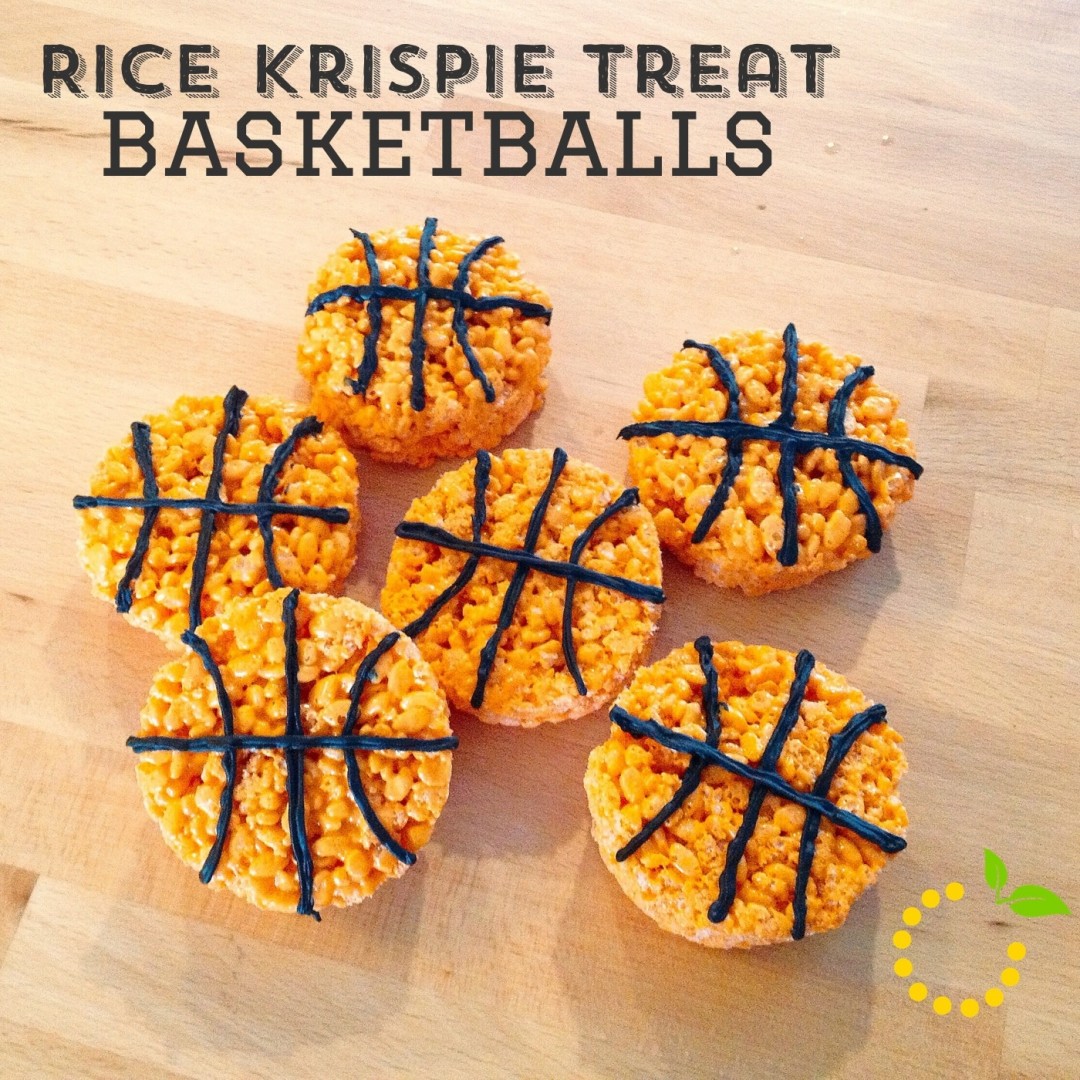 March Madness Rice Krispie Treats sweetlemonmade.com